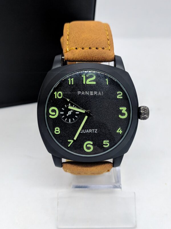 Relógio Panerai - Preto / Verde P/couro Marrom