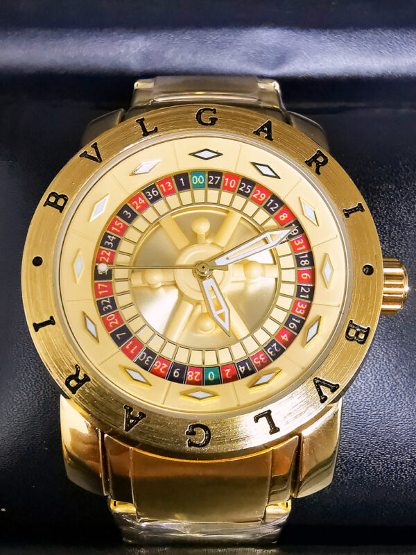 Relógio masculino Bvlgari Casino Roleta Dourado PC - Image 2