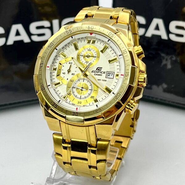 Relógio Casio Edifice dourado com caixa - a prova d agua (100% Funcional) - Image 5