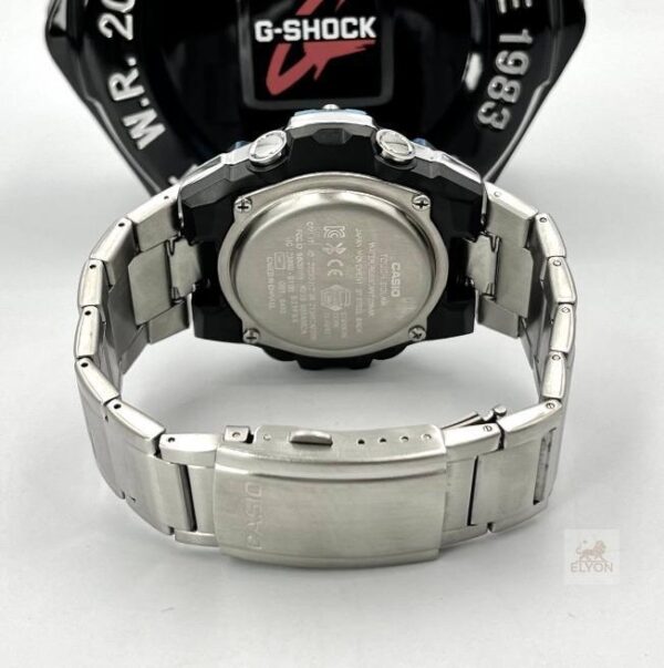 Relógio Masculino G-Shock Metal GST Prata - Azul 100% funcional Pulseira de aço e a prova dagua - Image 2