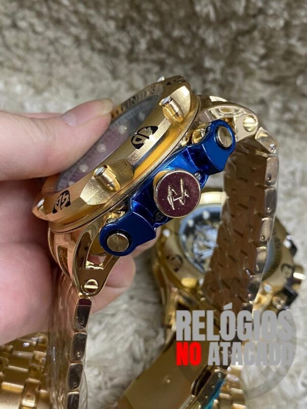 Relógio Masculino Invicta Venon Skeleto 2023 Dourado Com Fundo Preto PC - Image 2